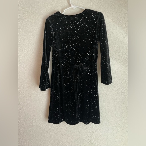 Speechless Black Velvet Kids Dress with Sparkle Accents size 5 - Picture 2 of 5